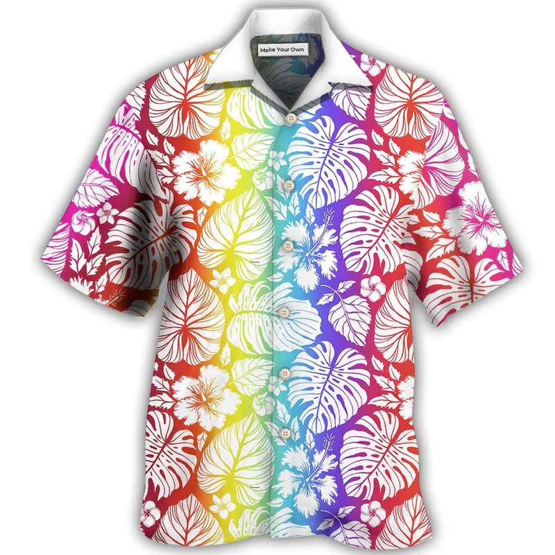 Hawaiian Shirt / Adults / S LGBT Tropical Leaf - Hawaiian Shirt - Reefox