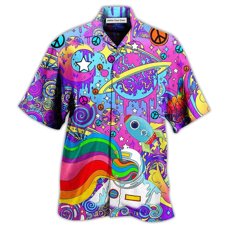 Hawaiian Shirt / Adults / S Hippie Planet Peace The Colorful Of Life - Hawaiian Shirt - Reefox