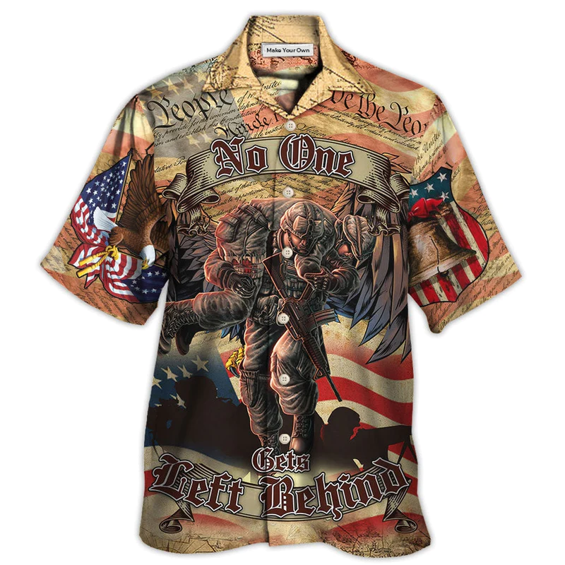 Hawaiian Shirt / Adults / S Veteran Cool No One Left Behind Cool And Classic Style - Hawaiian Shirt - Reefox