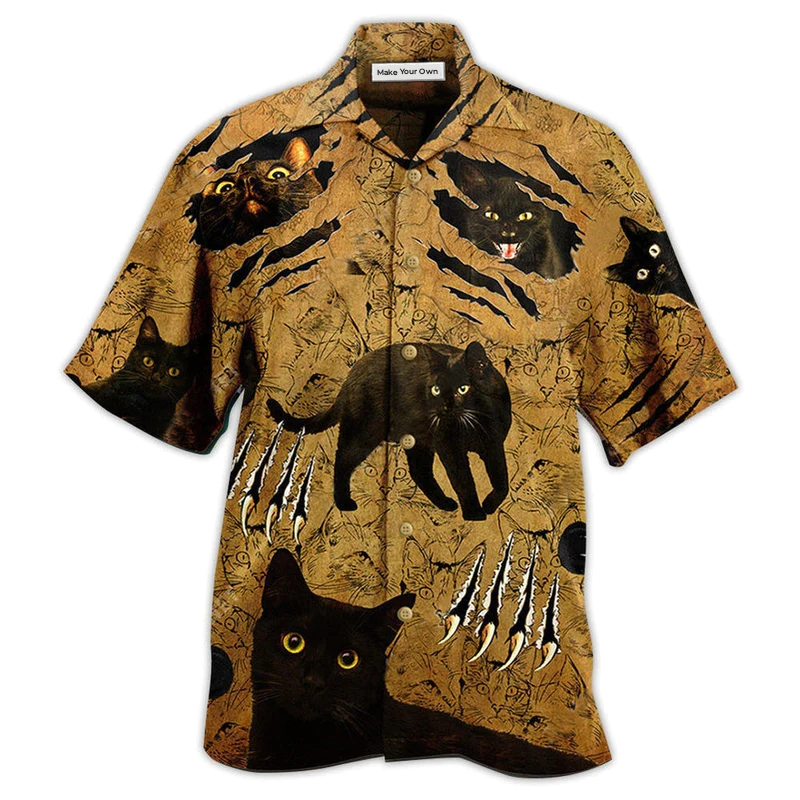Hawaiian Shirt / Adults / S Cat Put Your Paws Up - Hawaiian Shirt - Reefox
