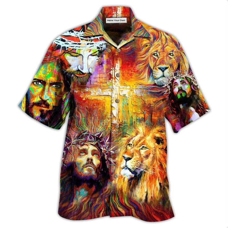 Hawaiian Shirt / Adults / S Jesus Is My King My Lord My Savior - Hawaiian Shirt - Reefox