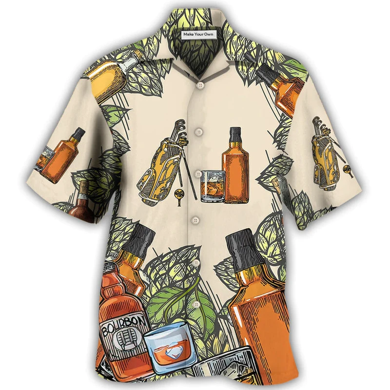 Hawaiian Shirt / Adults / S Golf And Bourbon I Like - Hawaiian Shirt - Reefox