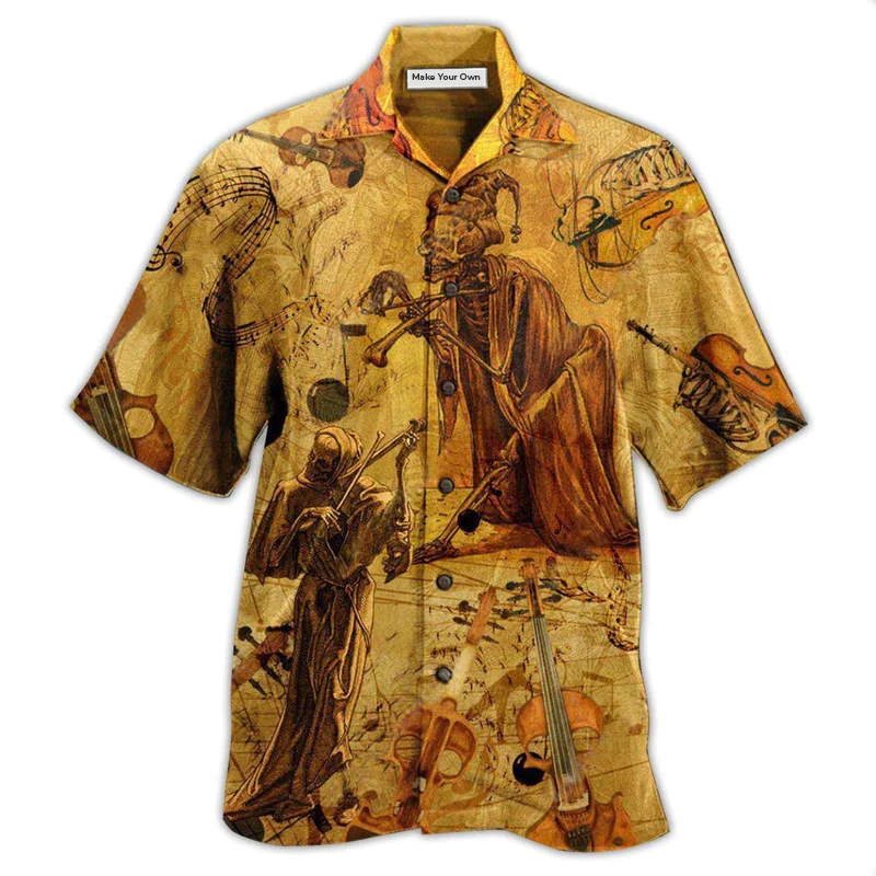 Hawaiian Shirt / Adults / S Violin Music Or Fiddle - Hawaiian Shirt - Reefox