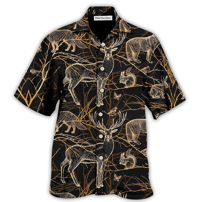 Hawaiian Shirt / Adults / S Hunting Dark Art Style - Hawaiian Shirt - Reefox