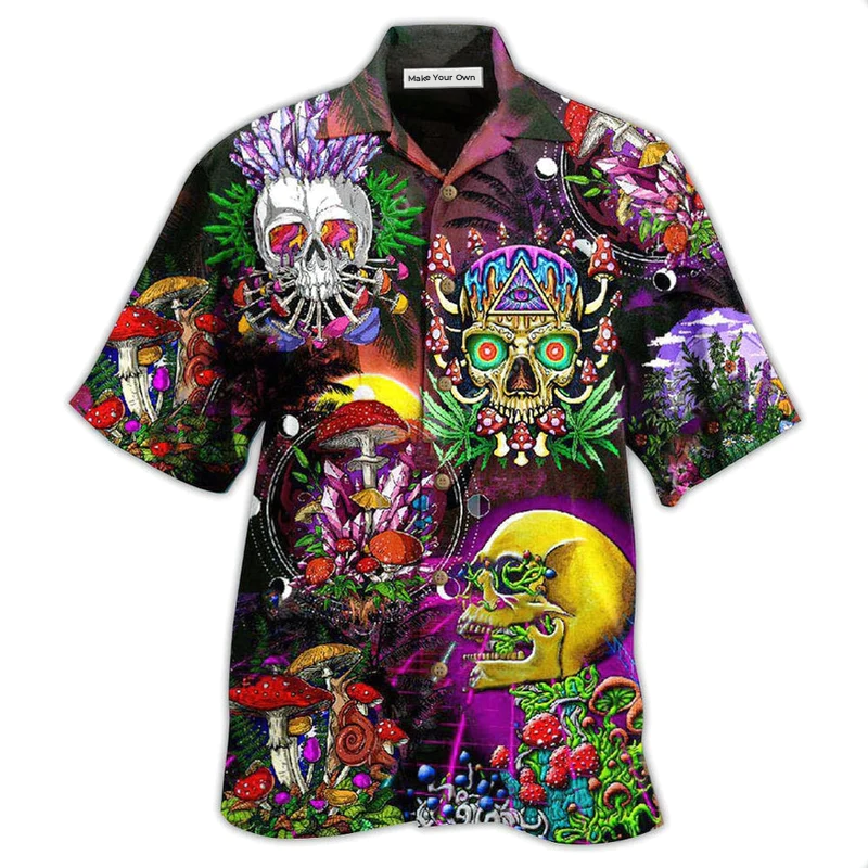 Hawaiian Shirt / Adults / S Skull Life is A Game Skull - Hawaiian Shirt - Reefox