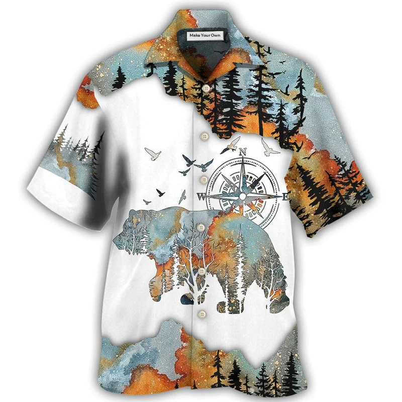 Hawaiian Shirt / Adults / S Camping And Into The Forest I Go To Lose My Mind - Hawaiian Shirt - Reefox