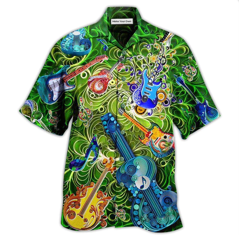 Hawaiian Shirt / Adults / S Music Melody Of Time Guitar It Is Magic - Hawaiian Shirt - Reefox