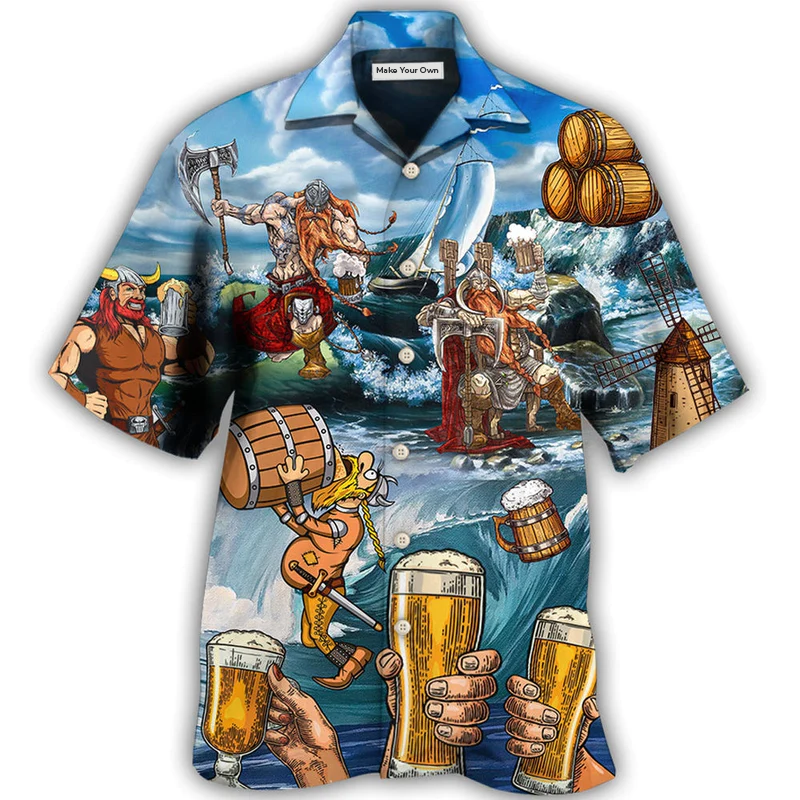 Hawaiian Shirt / Adults / S Viking Beer Style I Love It And I Drink It - Hawaiian Shirt - Reefox