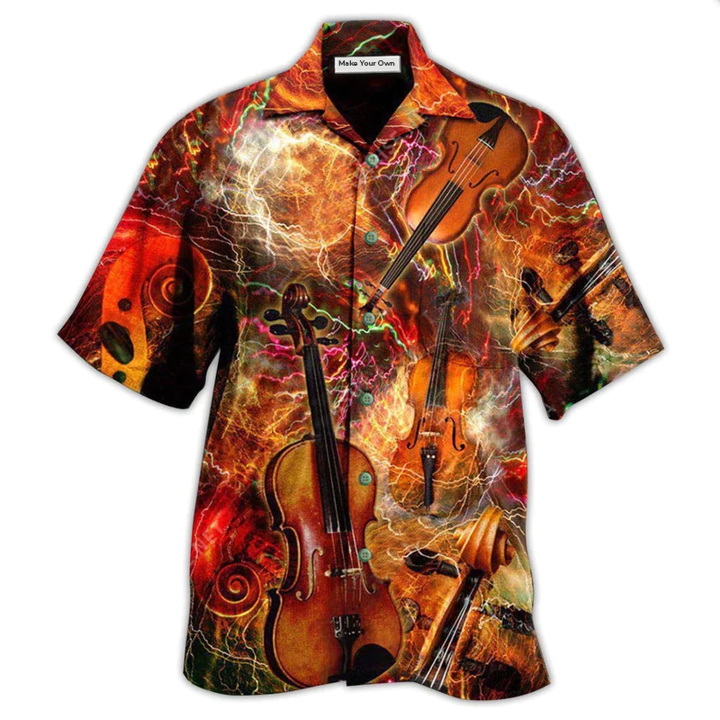 Hawaiian Shirt / Adults / S Violin Soul Of Music - Hawaiian Shirt - Reefox