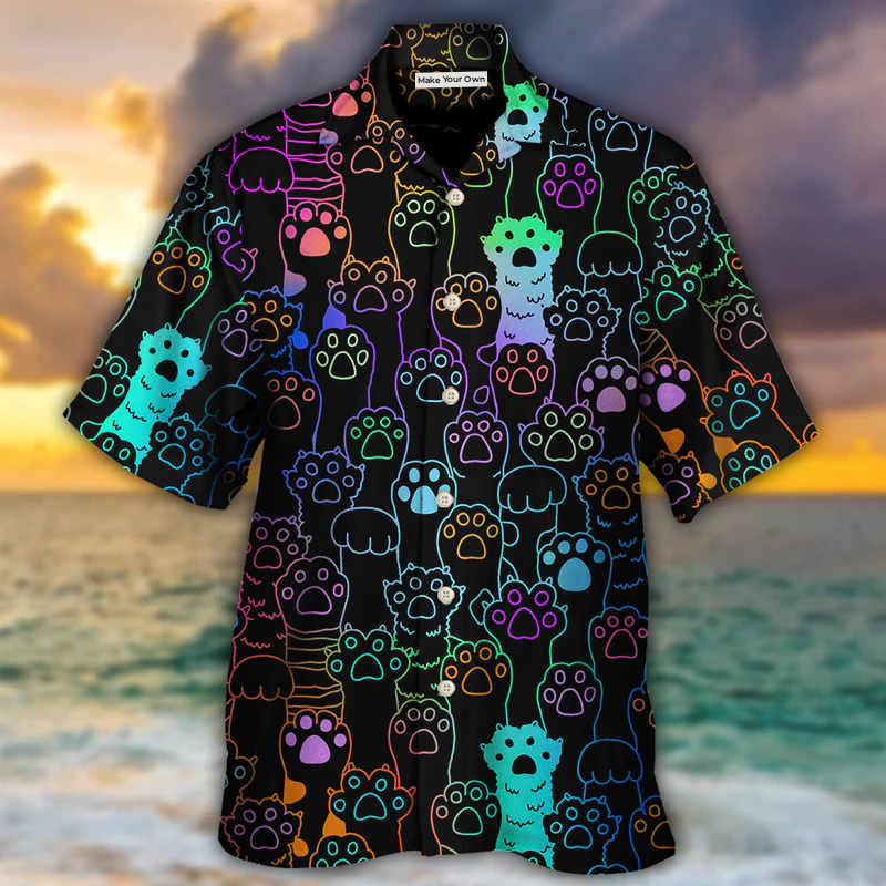 Hawaiian Shirt / Adults / S Cat Cutie Little Paw - Hawaiian Shirt - Reefox
