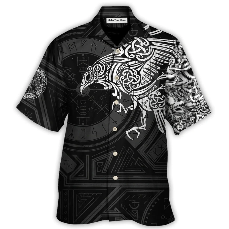 Hawaiian Shirt / Adults / S Viking Valhalla The Ravens - Hawaiian Shirt - Reefox