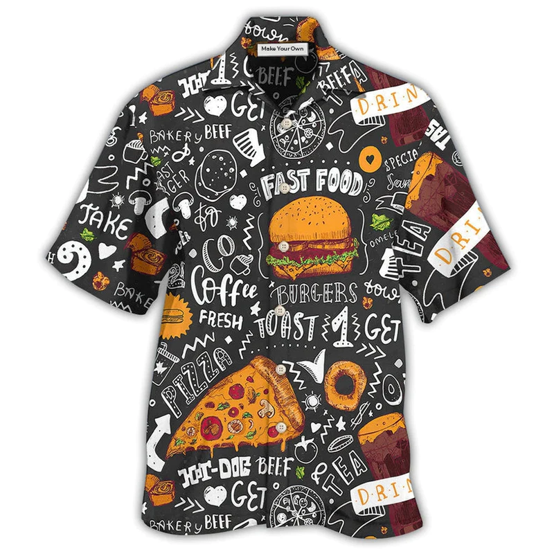 Hawaiian Shirt / Adults / S Food Fast Food Go Fresh - Hawaiian Shirt - Reefox
