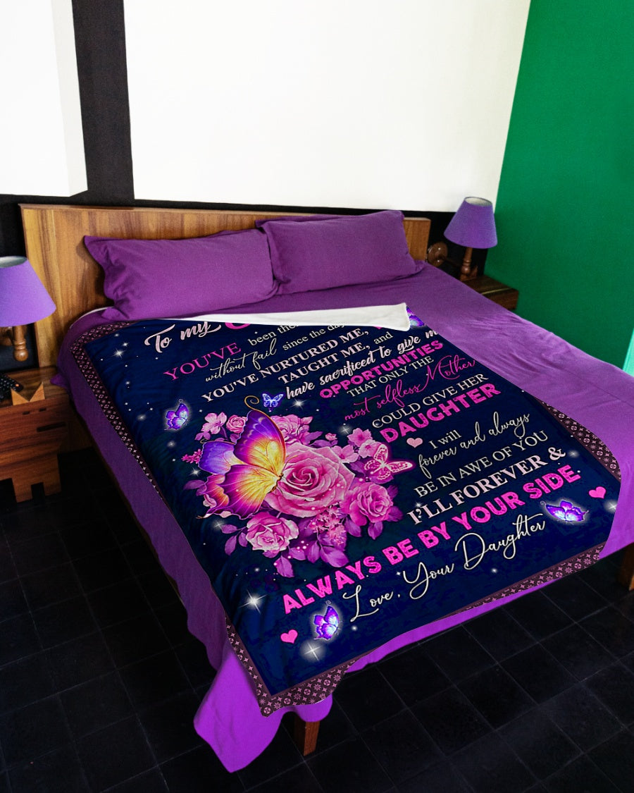 Rose To My Mother Her Daughter Flannel Blanket For Bedroom Couch And Daily Comfort