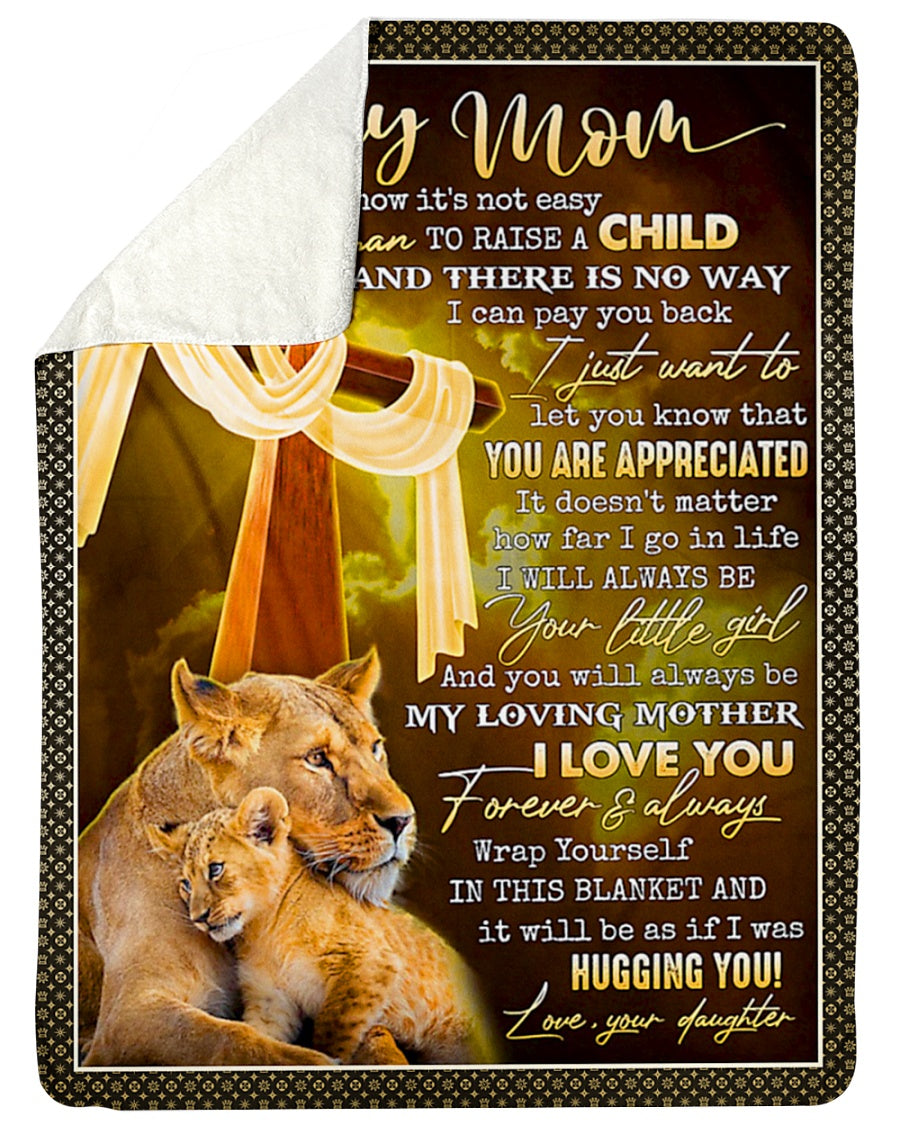 Lion Inspiring Family Hero Message Mother Flannel Blanket For Soft Bed Couch And Home Comfort