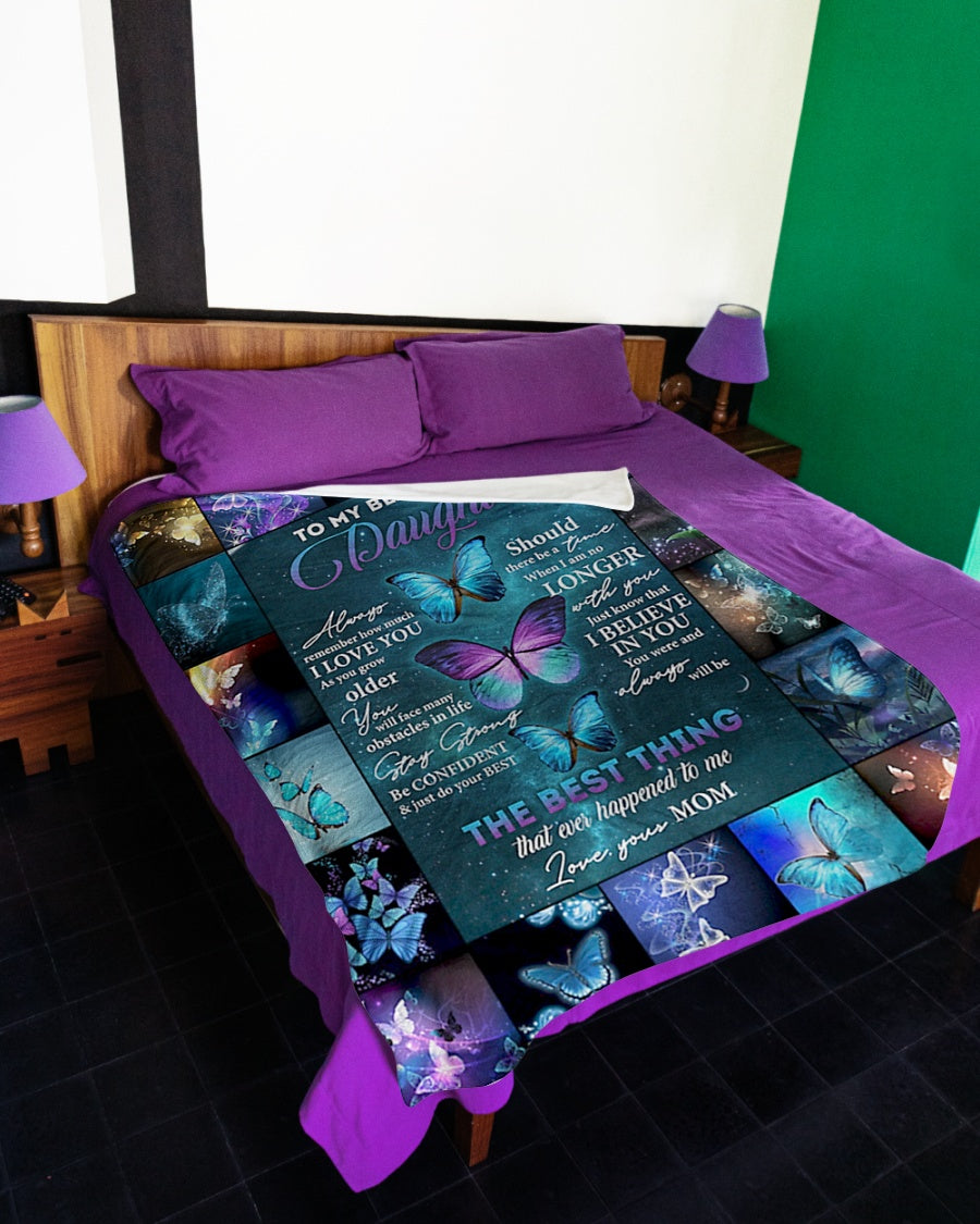 Butterfly Remember How Much I Love You Flannel Blanket For Bed Sofa And Reading Nook Decor