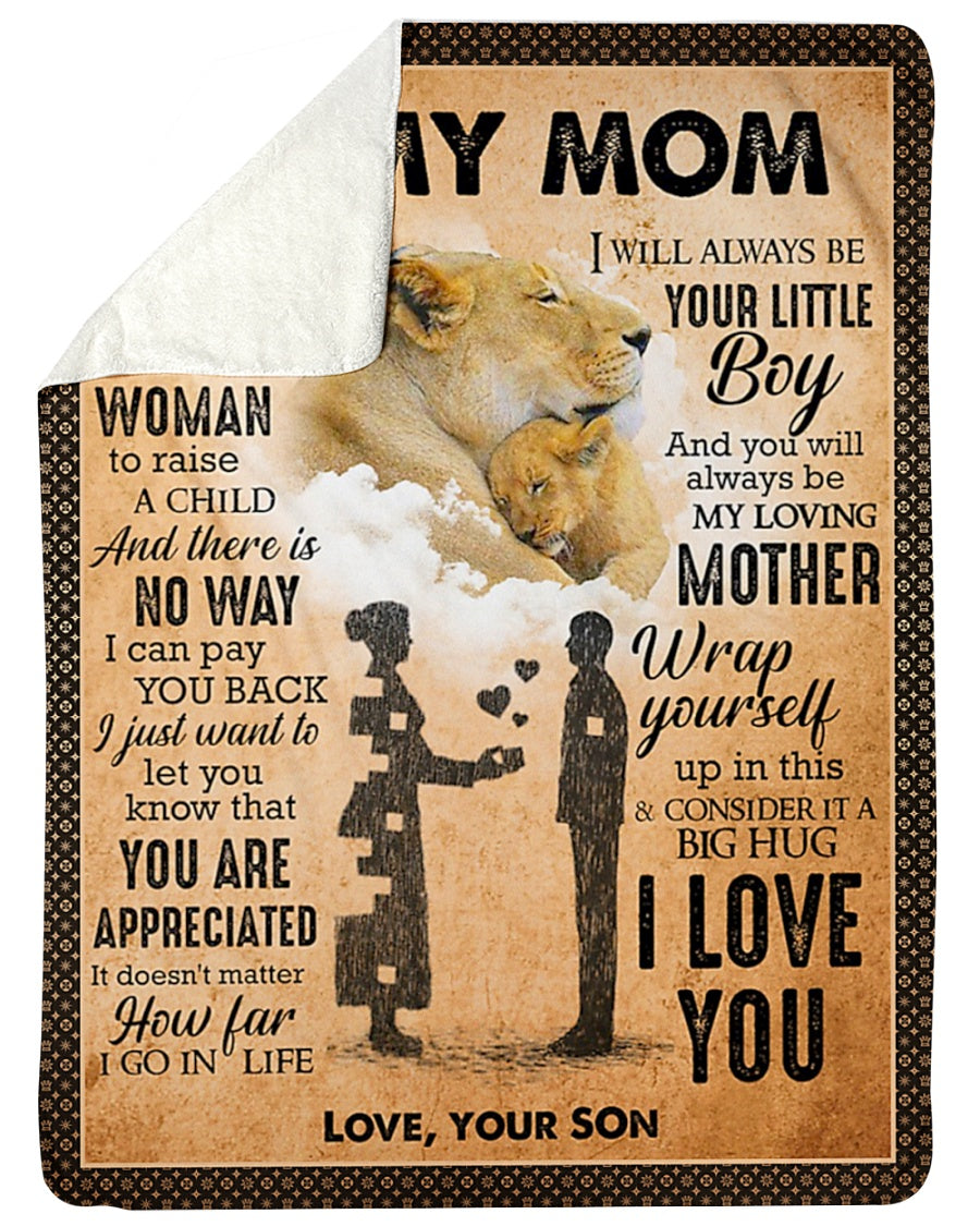 Lion I Am Always With You Mother Flannel Blanket For Soft Bed Couch And Home Comfort