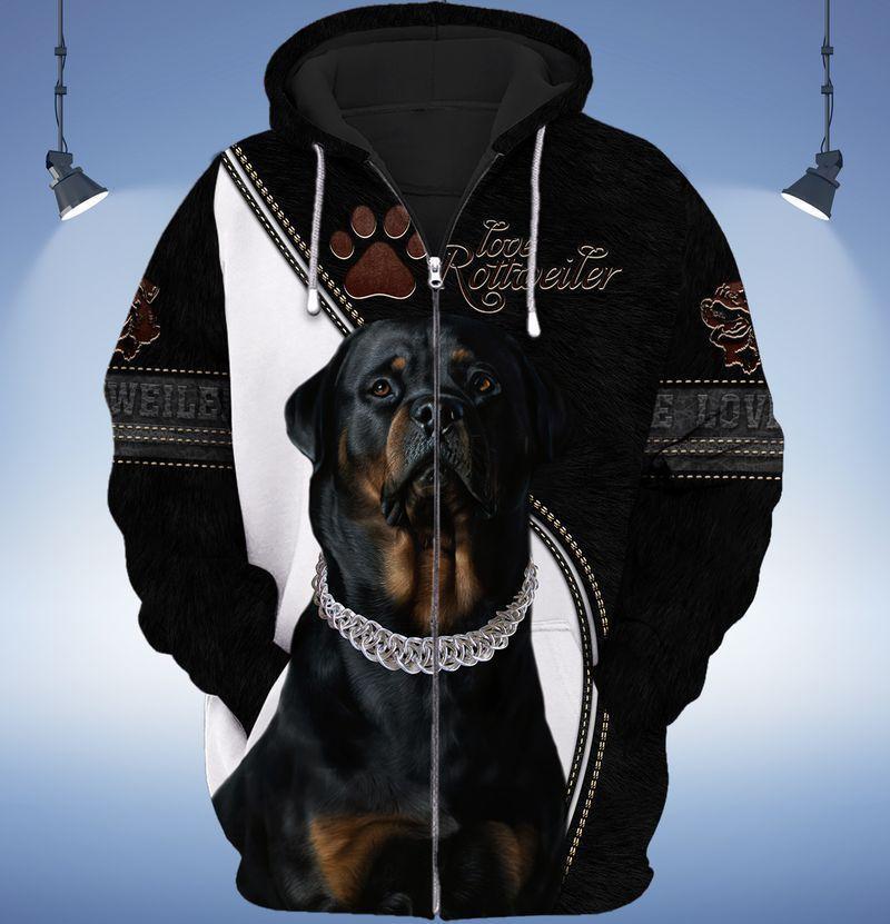Rottweiler Lover Forever - 3D Hoodie
