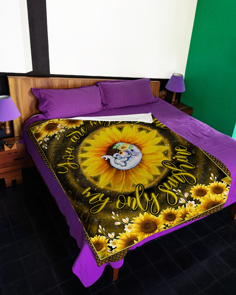 Elephant Warm Sunshine Love Flannel Blanket For Bed Sofa And Reading Nook Decor