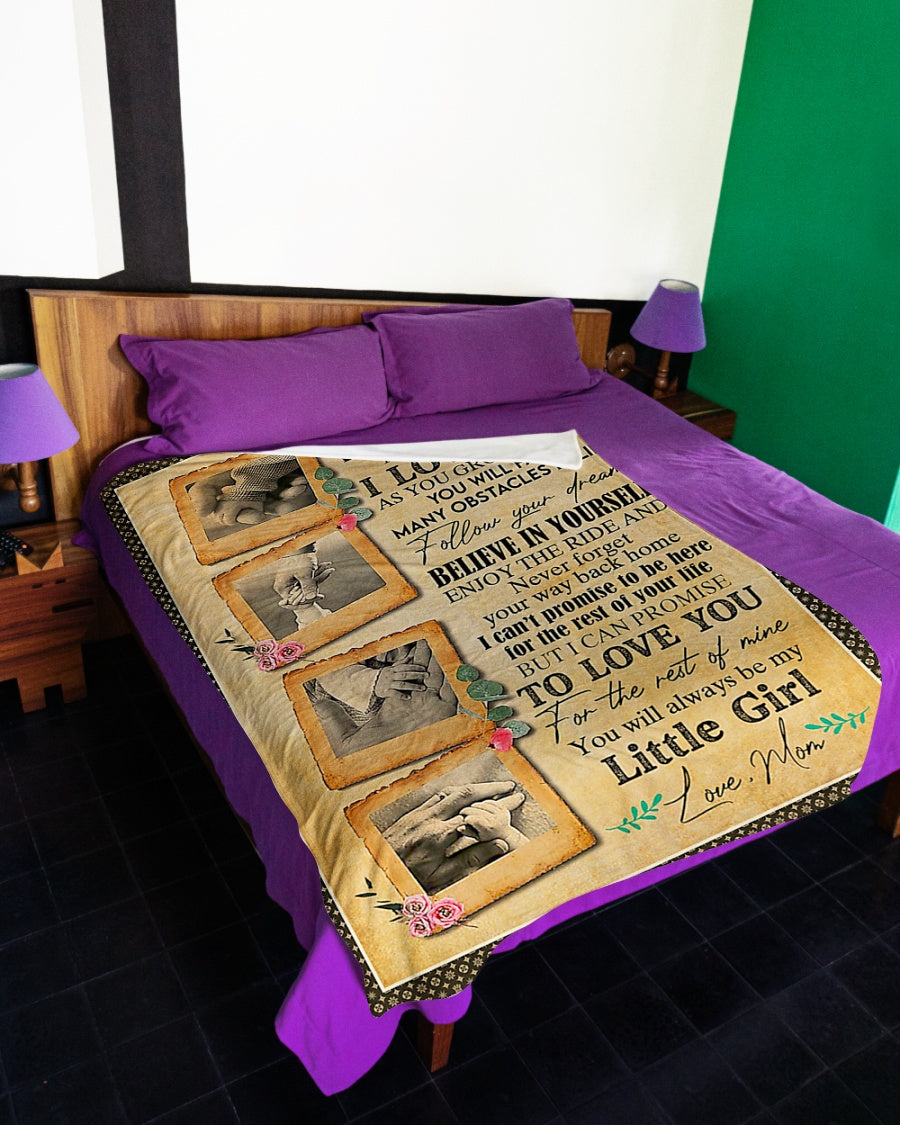 Family Dream Big Encouragement Daughter Gift Flannel Blanket For Bed Sofa And Reading Nook Decor