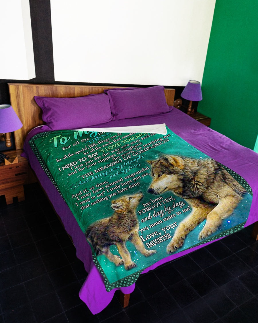 Wolf Lifelong Love Message Flannel Blanket For Cozy Home Lounging And Gifting
