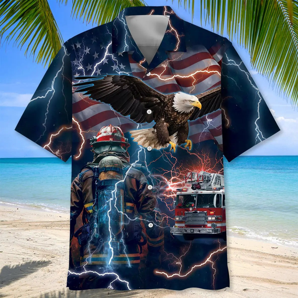 Respect A Firefighter Hawaiian Shirt