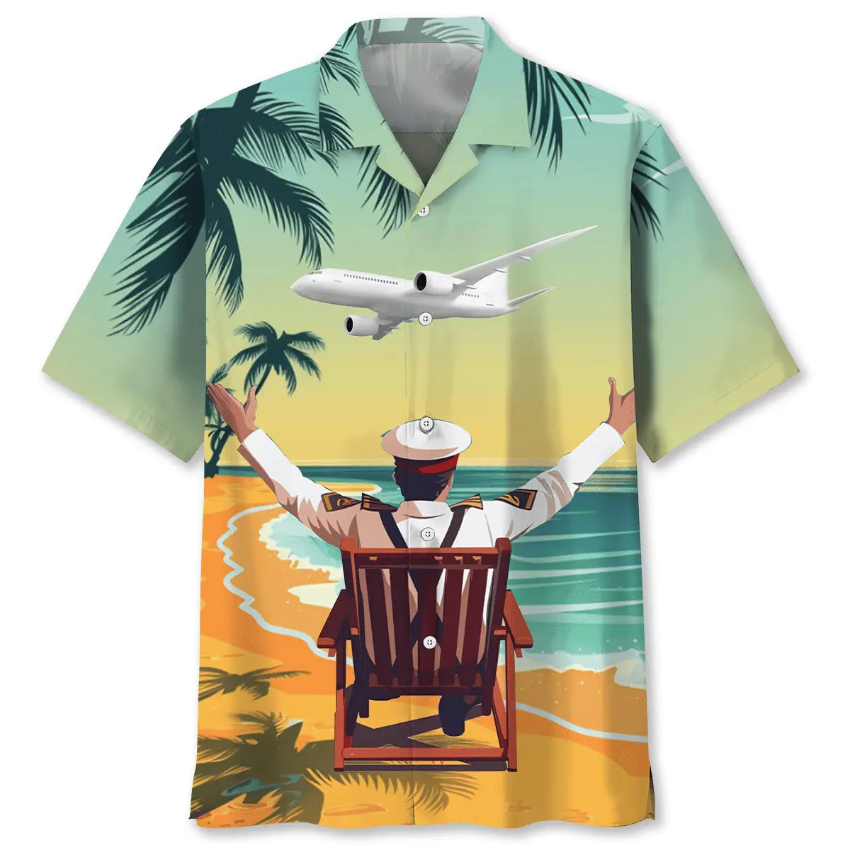 Retired Pilot Captain Hawaiian Shirt