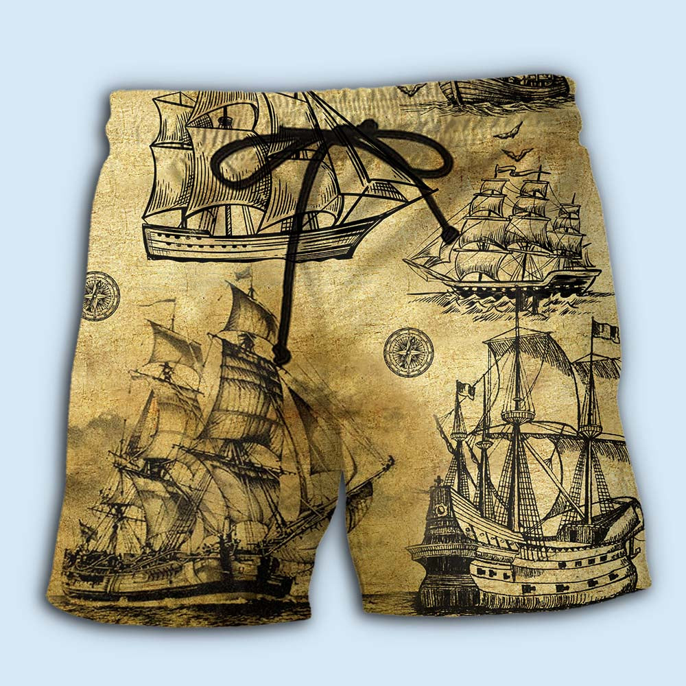 Vintage Sailing Adventure Style – Beach Short