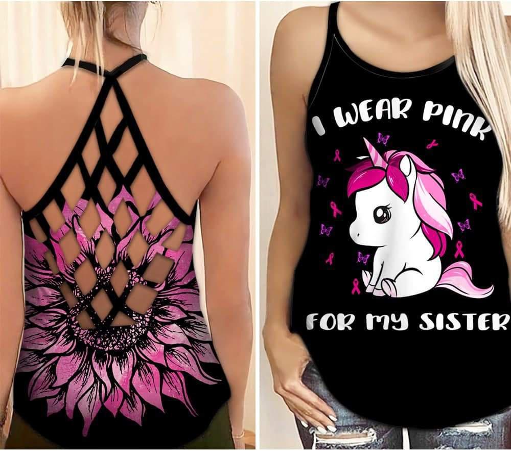 Breast Cancer Awareness My Sister – Hollow Tank Top