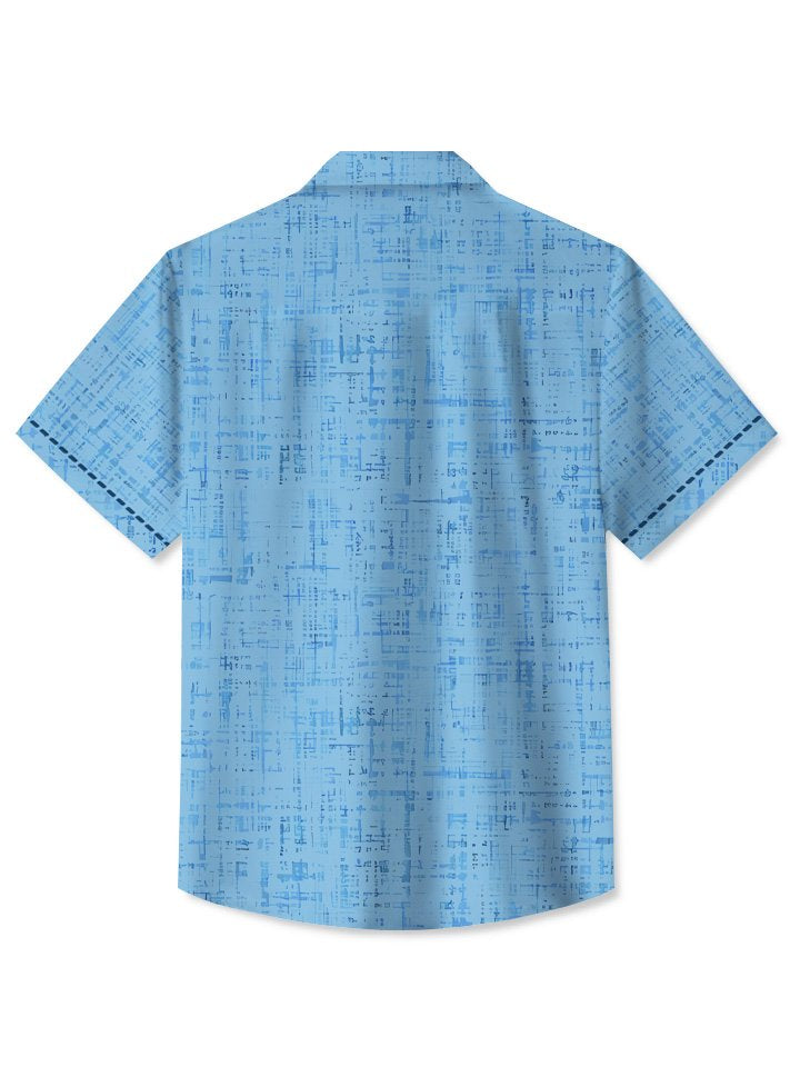 Summer Geometric Lines Commuting 50s Vintage Bowling Hawaiian Shirt