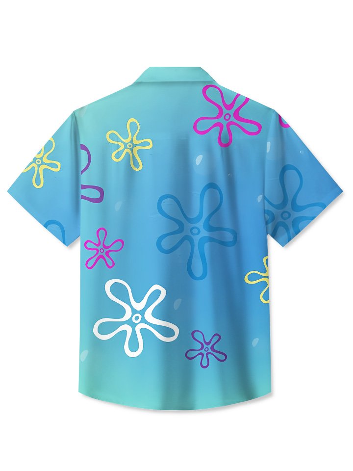 Summer Ombre Flower Plant Casual Vacation Hawaiian Shirt