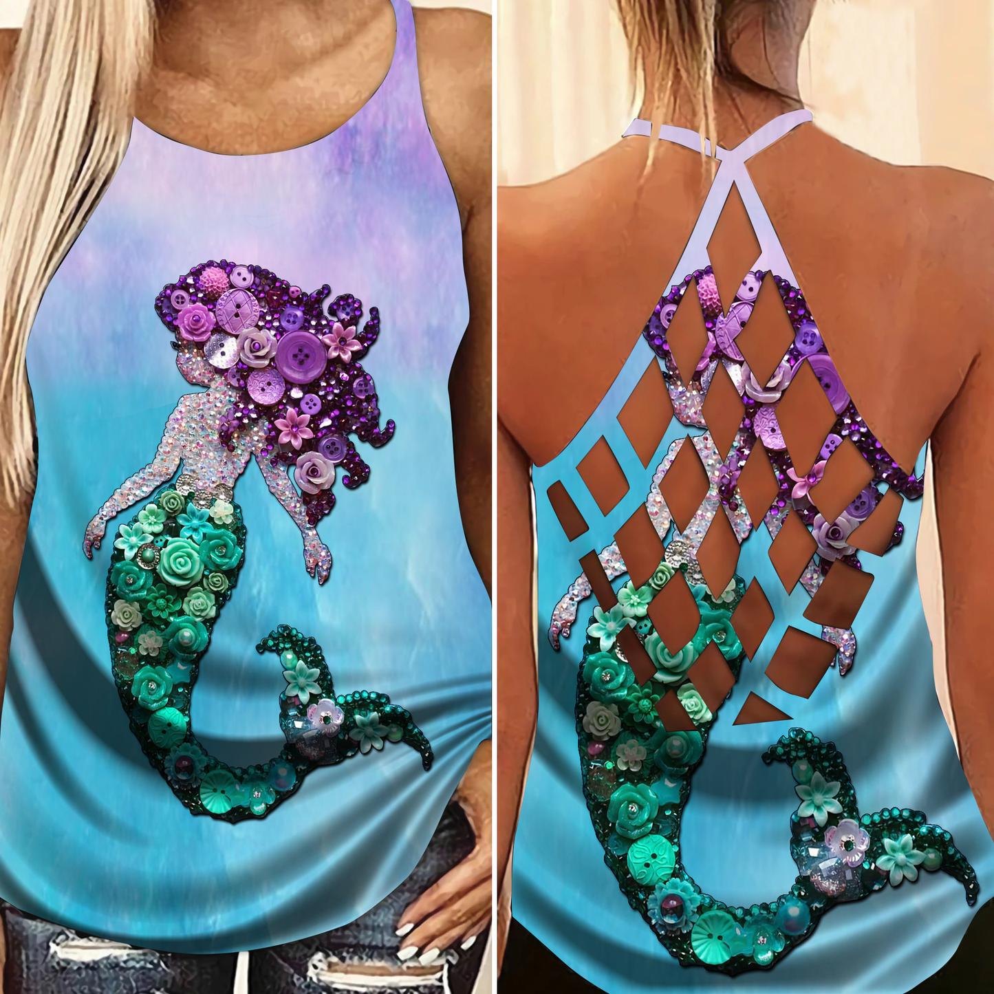 Mermaid Princess Of The Sea Limited Edition 2 – Hollow Tank Top