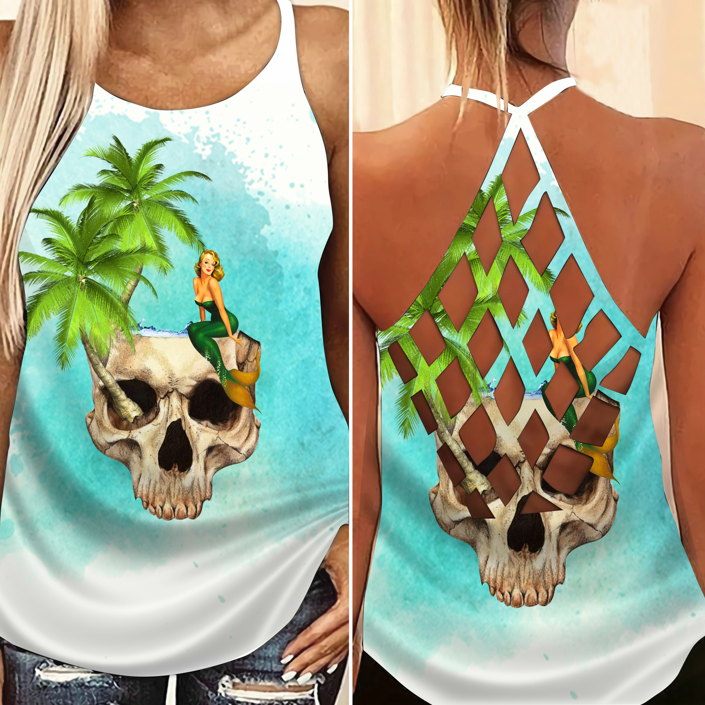 Mermaid Queen Loves Ocean Limited Edition 3 – Hollow Tank Top