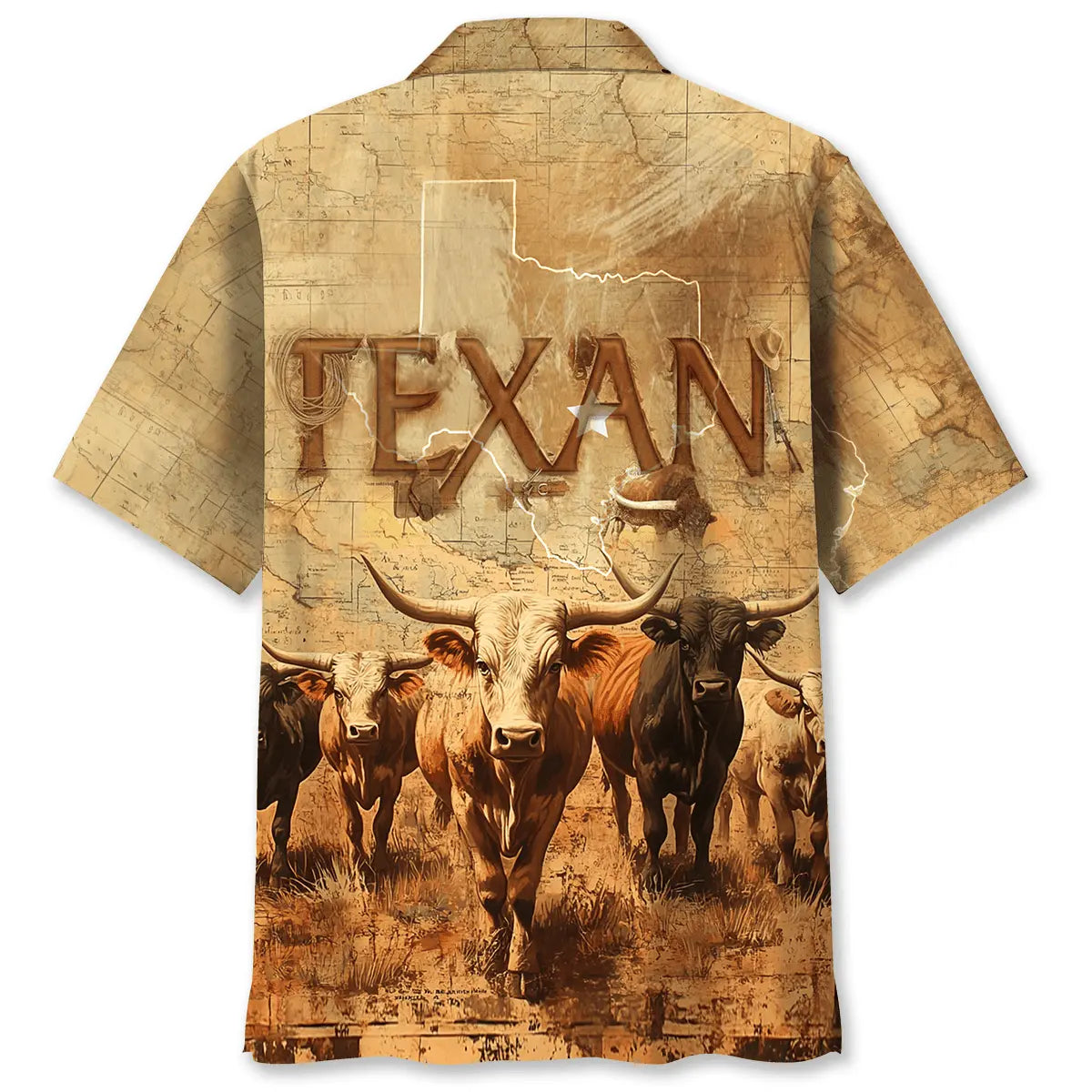 Texan Longhorn Hawaiian Shirt