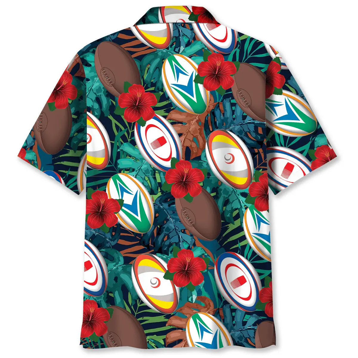 Tropical Rugby Balls Hawaiian Shirt