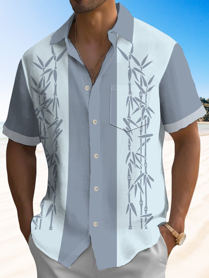 Vintage Hawaiian Bamboo Vacation Beach Aloha Hawaiian Shirt