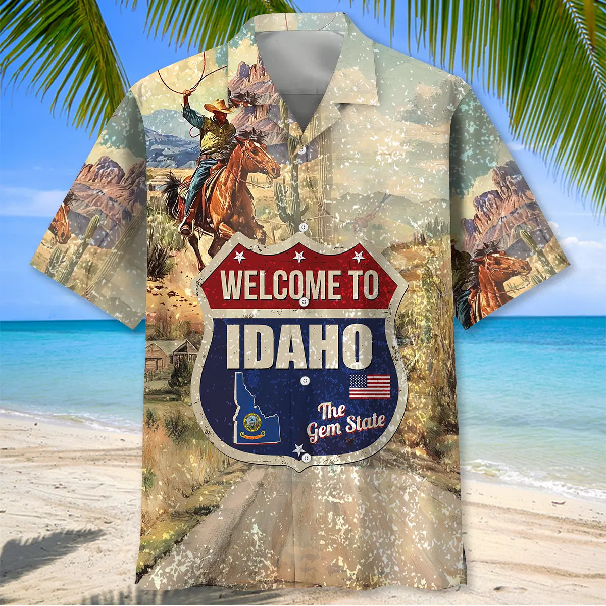 Vintage Idaho State Hawaiian Shirt
