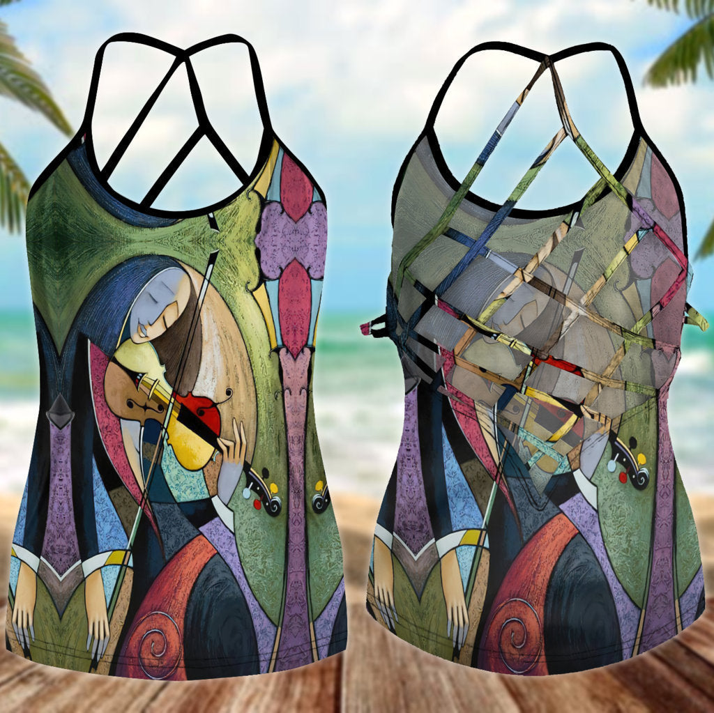 Violin Love And Life 1 – Hollow Tank Top