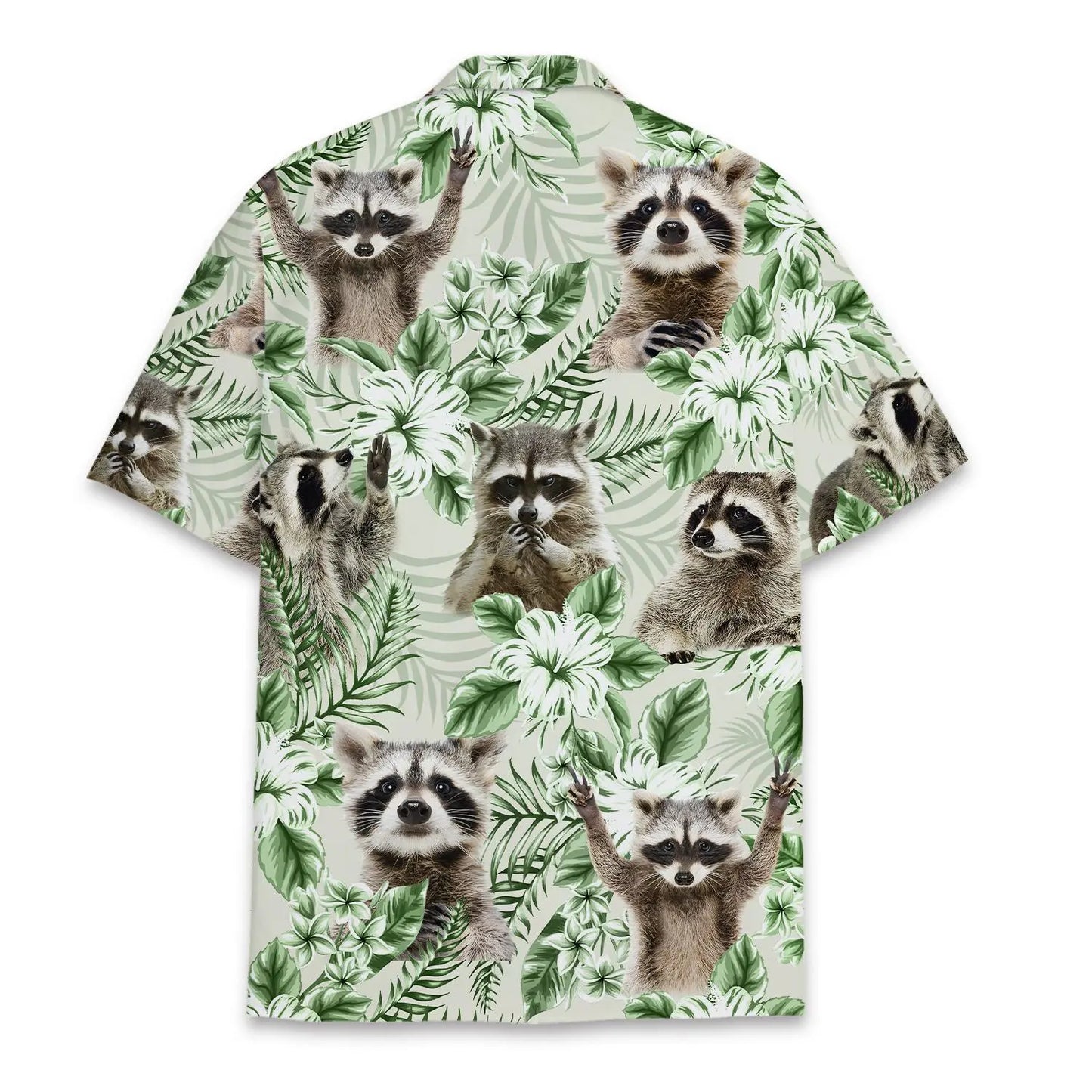 Tropical Raccoon Unisex Hawaiian Shirt Aloha Shirt
