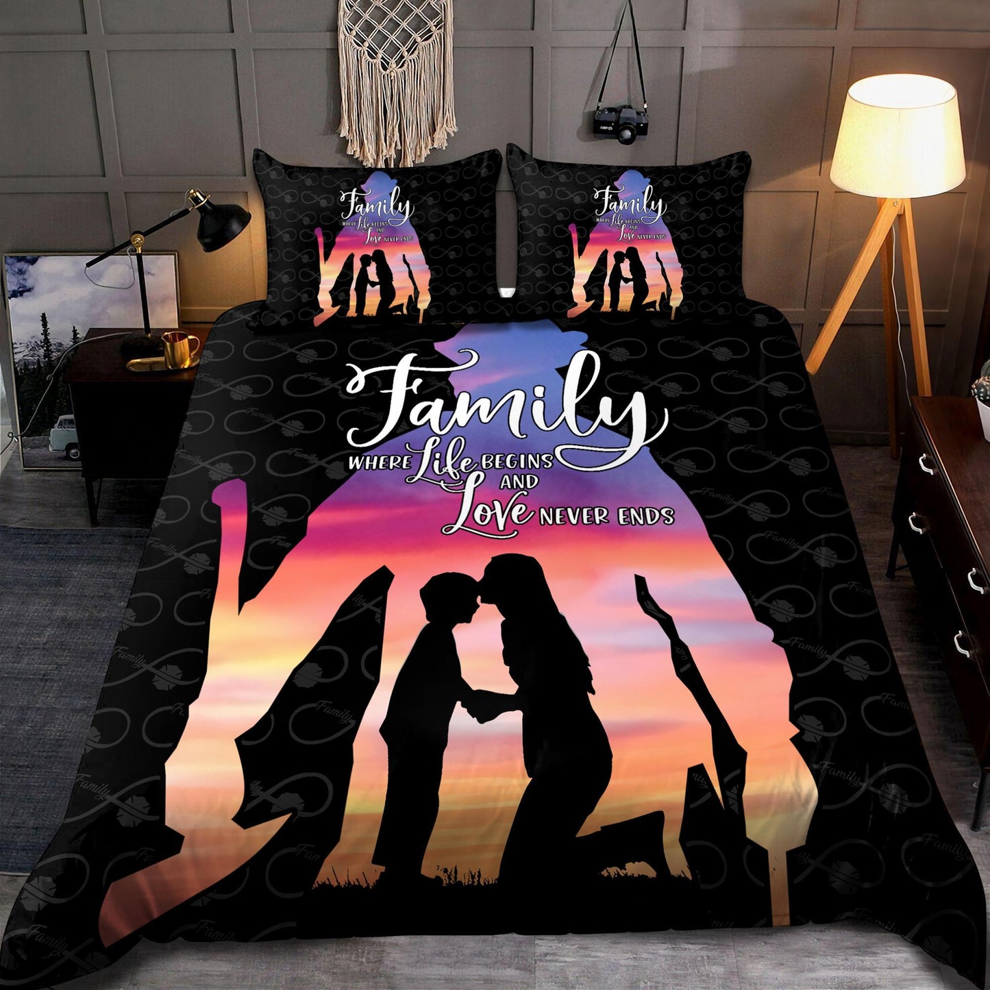 Firefighter Family Strength Bedding Cover For Firefighter Bedroom Decor