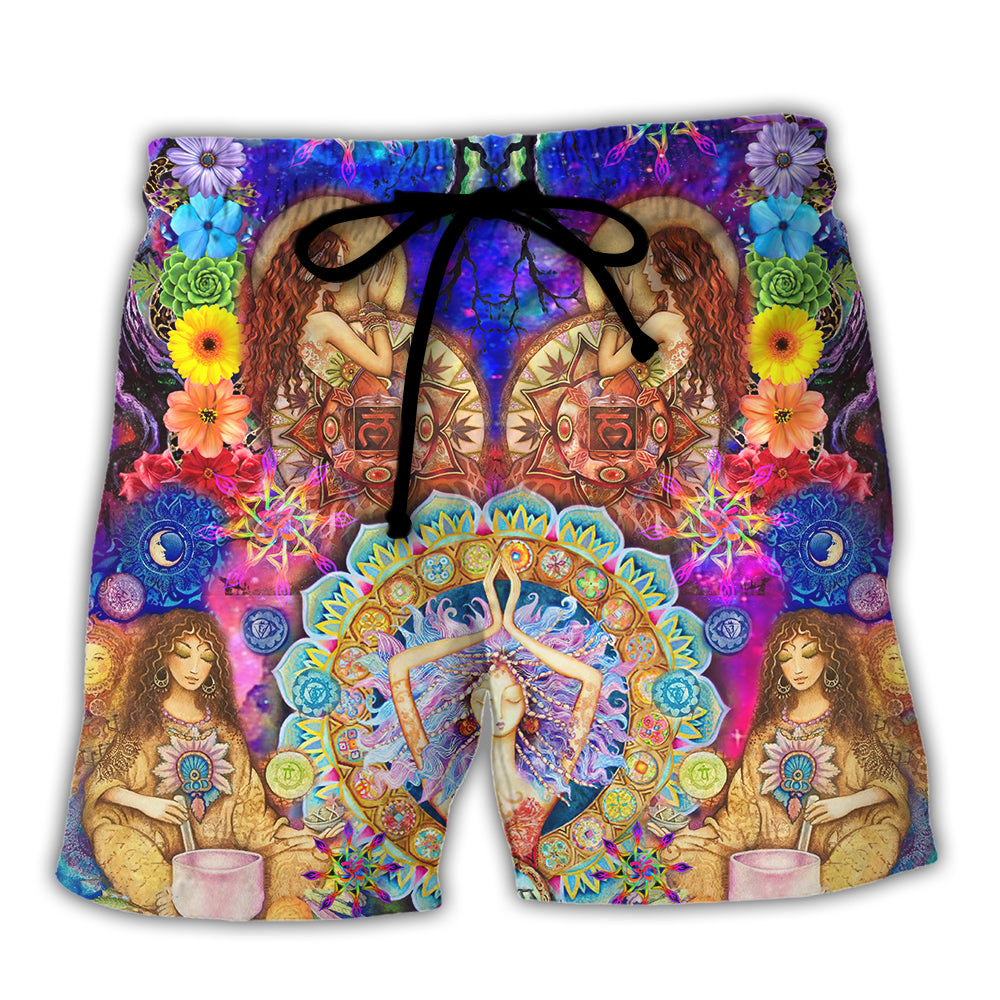 Yoga I’m Mostly Peace Love And Light And A Little Go Fck Yourself - Beach Short Reefox