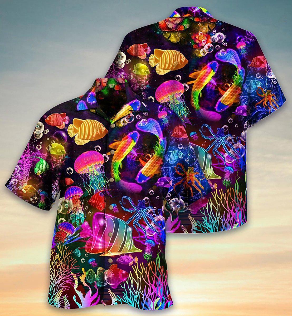 Fish Rainbow Lovely Style - Hawaiian Shirt - Reefox