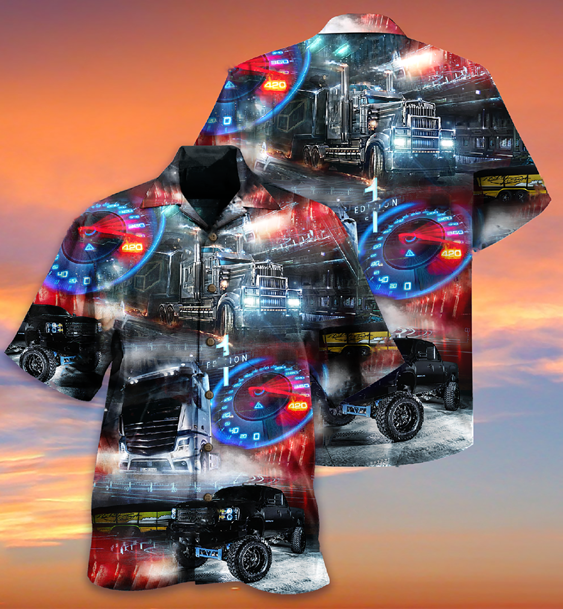 Car Love Life Night Style - Hawaiian Shirt - Reefox