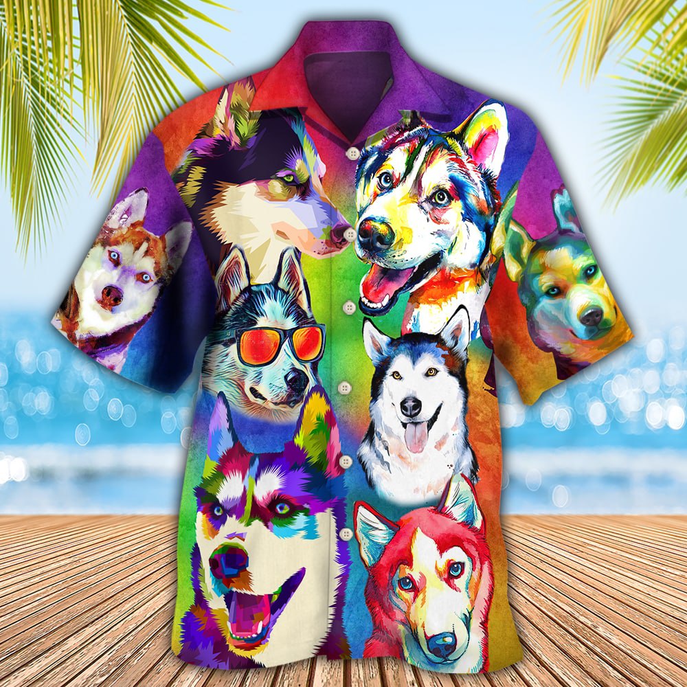 Husky Dog So Cool - Hawaiian Shirt - Reefox