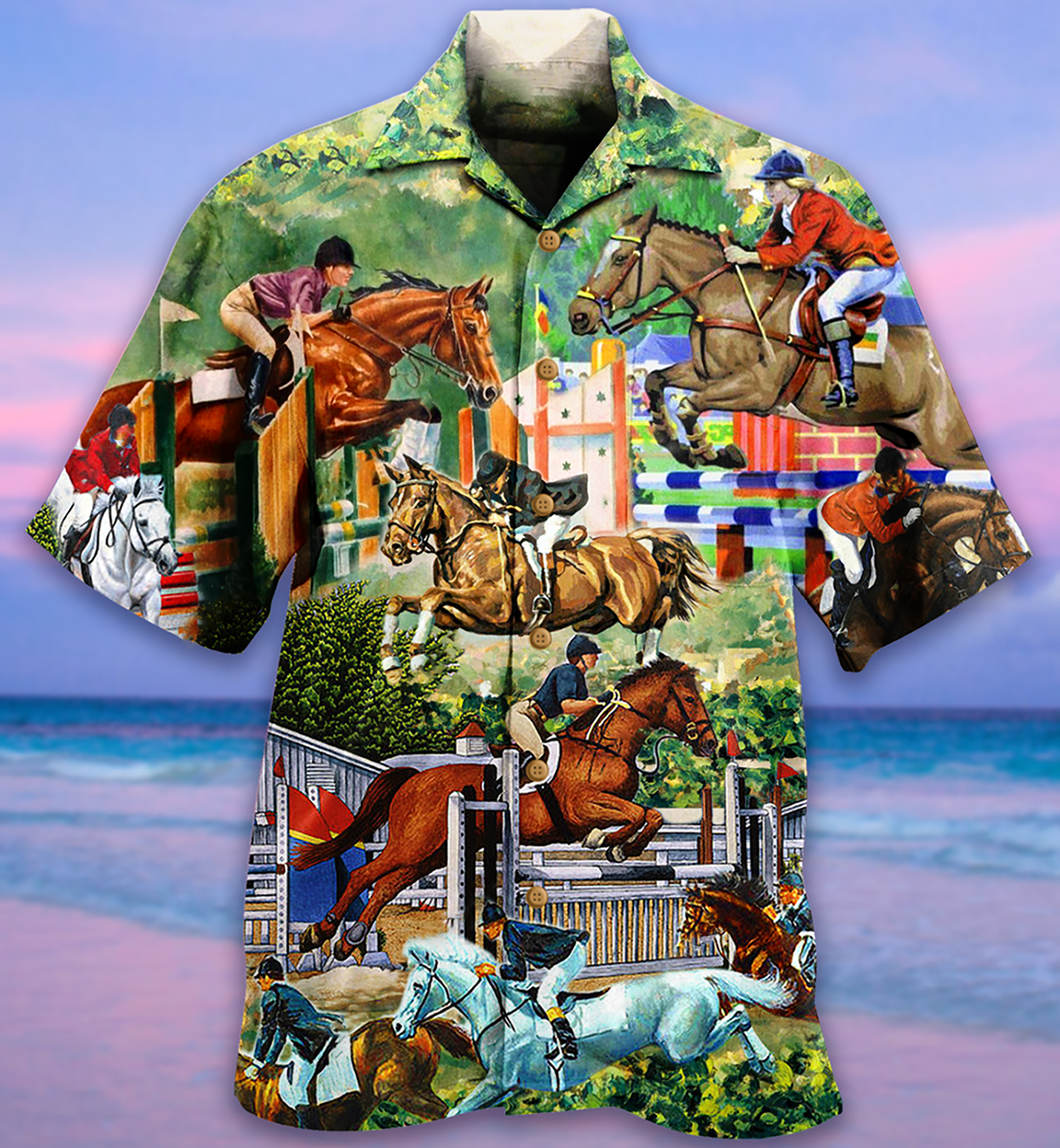 Horse And Human Funny - Hawaiian Shirt - Reefox
