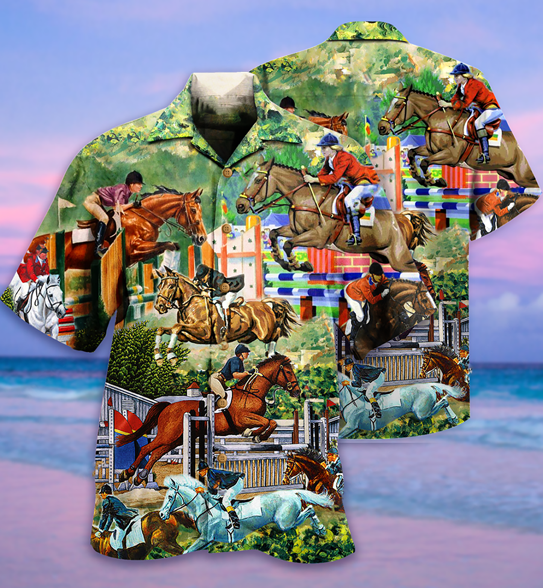 Horse And Human Funny - Hawaiian Shirt - Reefox