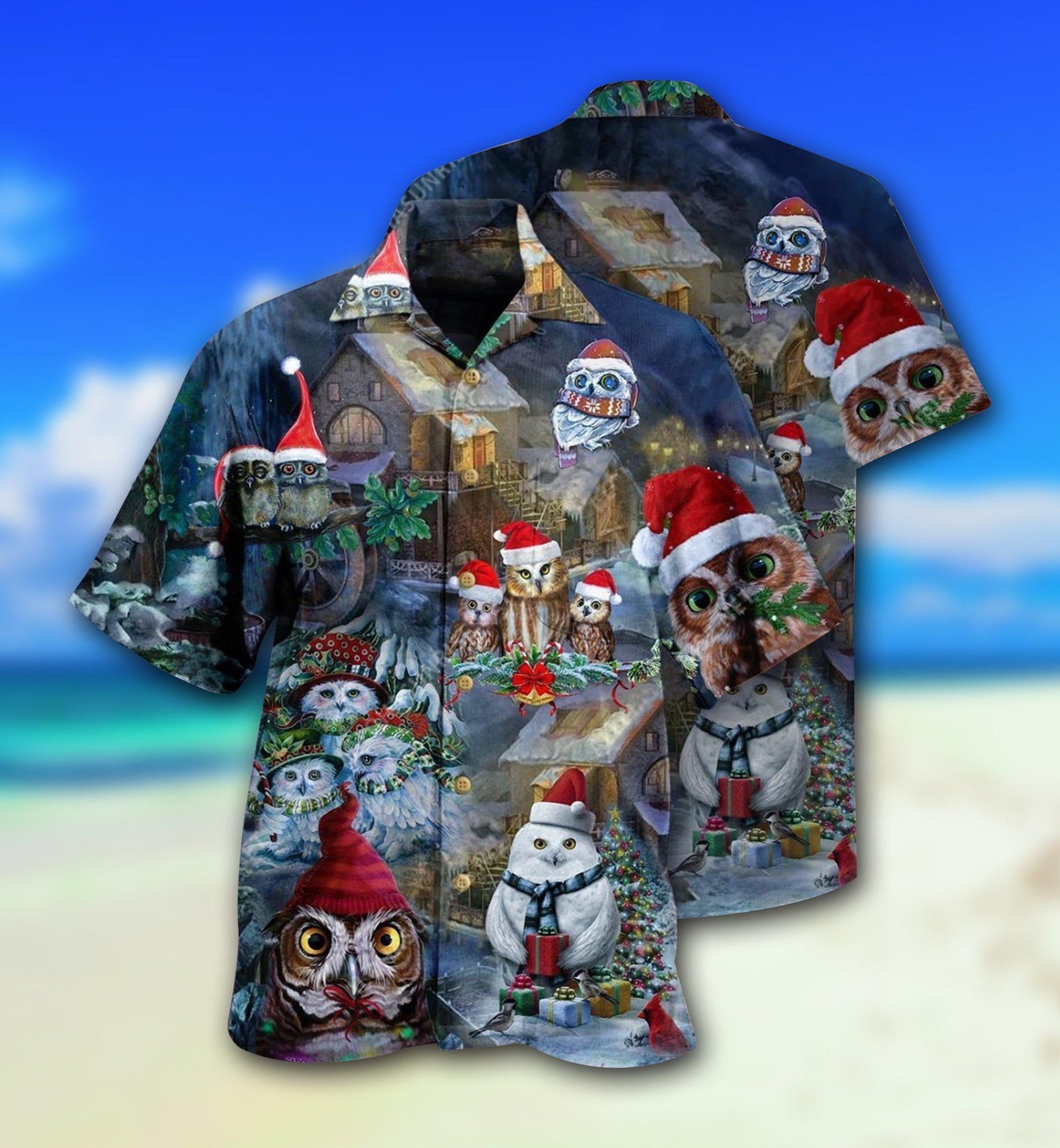 Owl Love Merry Christmas Happy - Hawaiian Shirt - Reefox