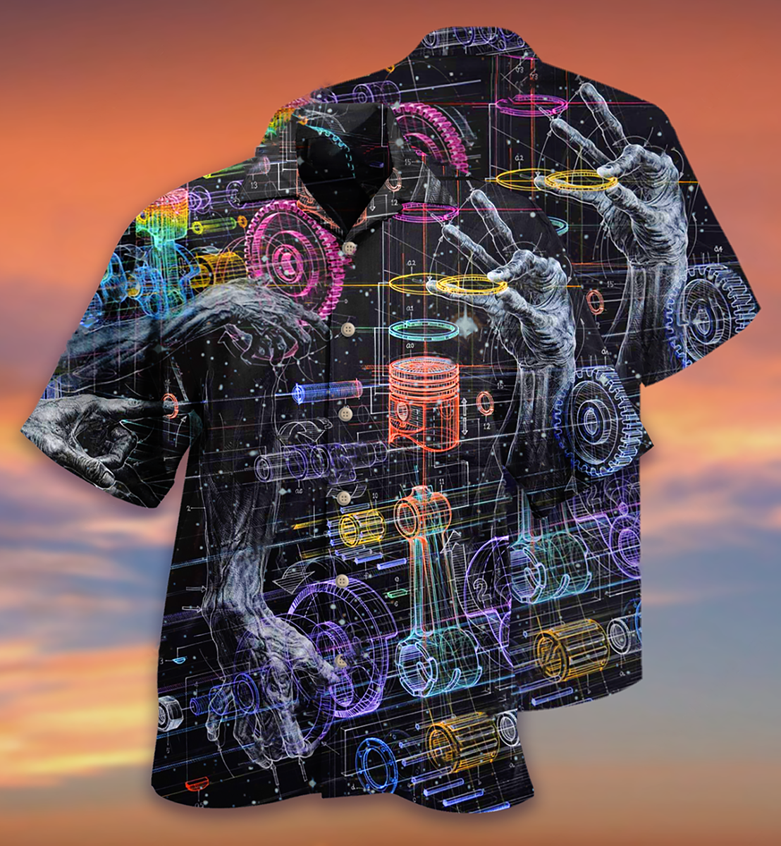Engine Powerfull Strong - Hawaiian Shirt - Reefox