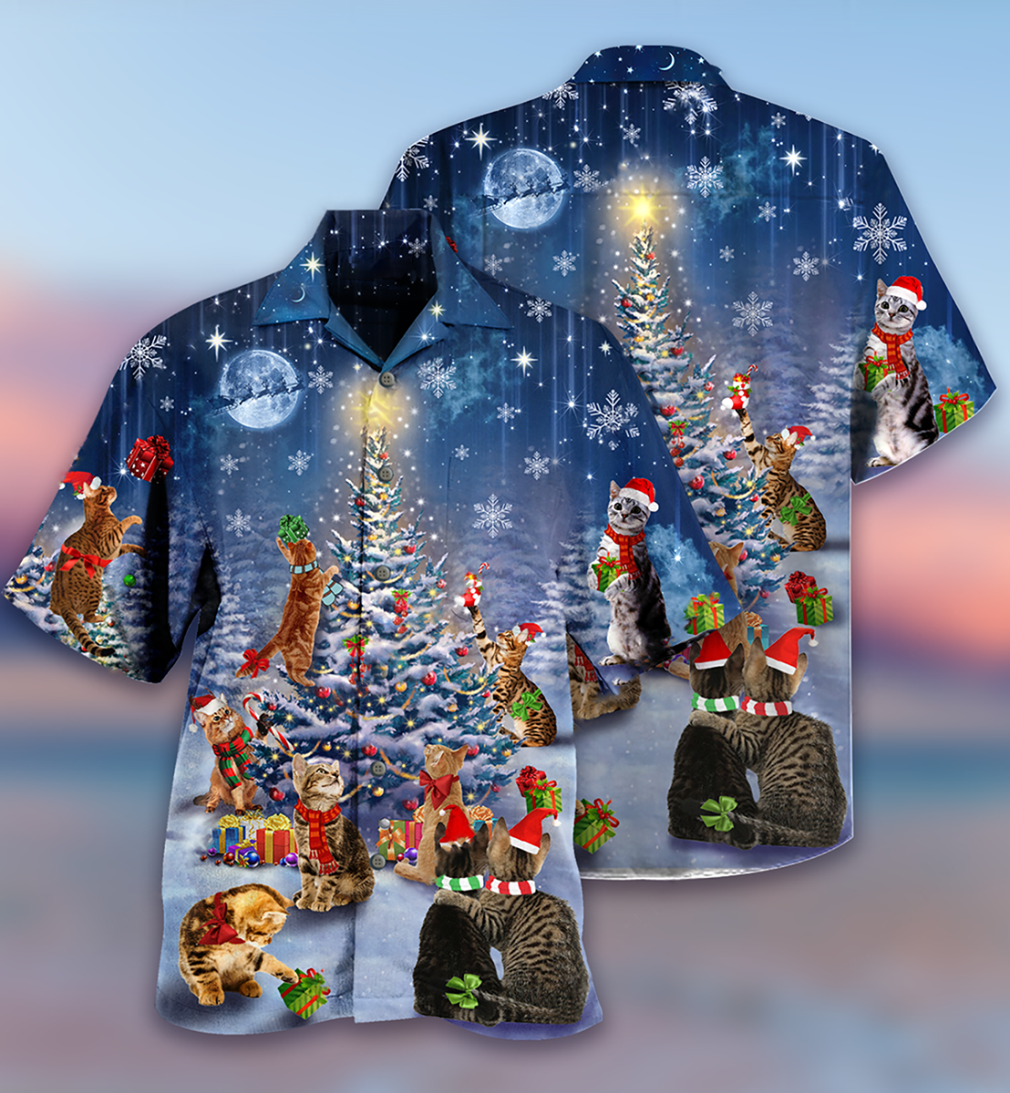 Christmas Cat Love Merry Christmas - Hawaiian Shirt - Reefox