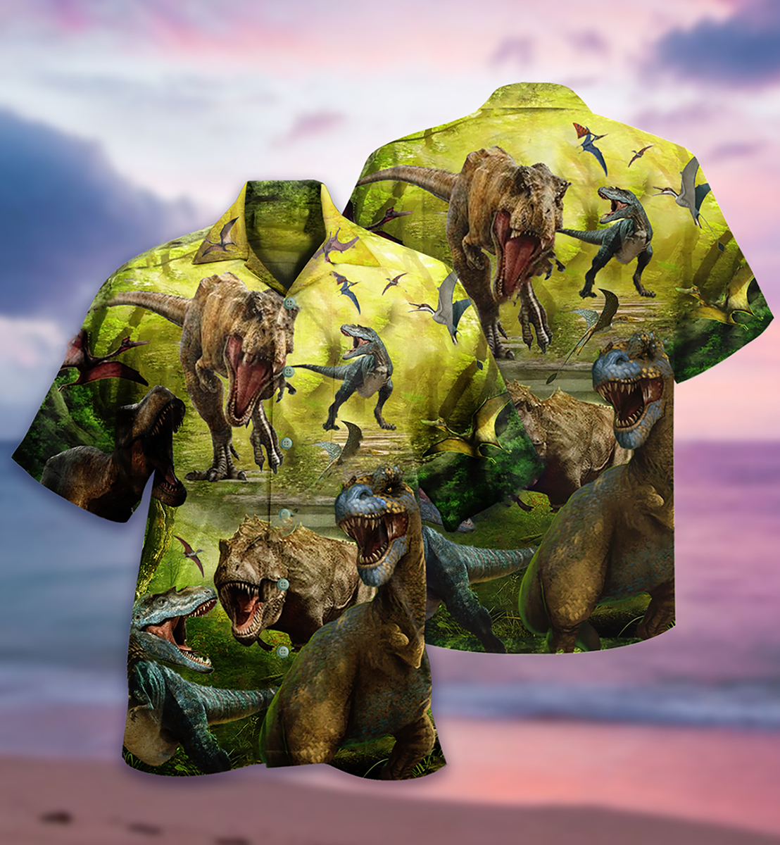 Dinosaur My Love Dinosaur World - Hawaiian Shirt - Reefox