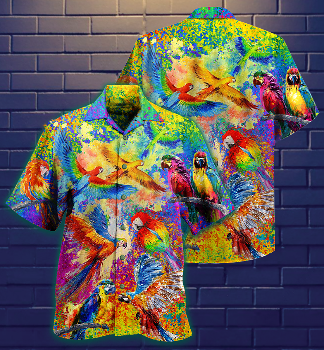 Parrot Love Colorful - Hawaiian Shirt - Reefox